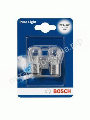 Лампа накаливания Pure Light P21/5W 12В 21/5Вт, 2шт - 1987301016