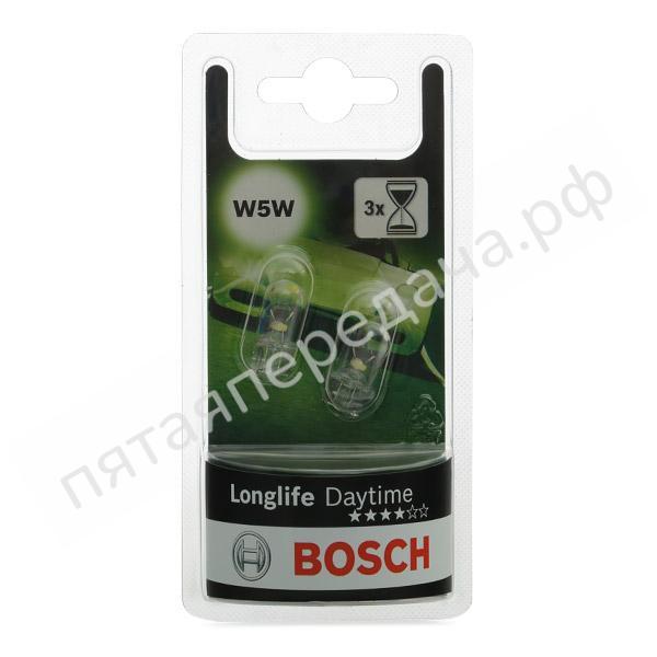 Лампа накаливания Long-life Daytime W5W 12В 5Вт, 2шт - 1987301052