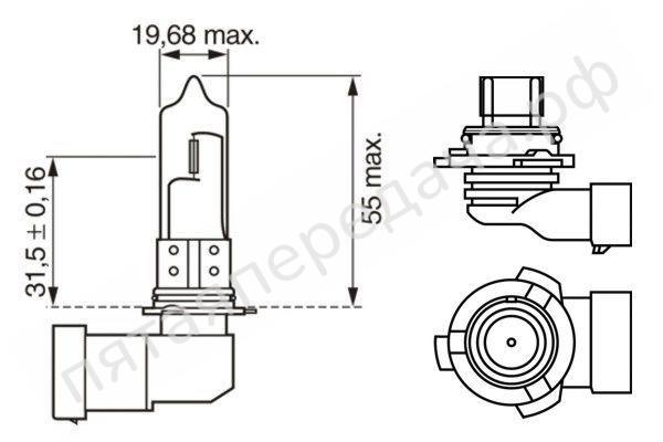 Лампа галоген Pure Light HB4 12В 51Вт - 1987301063