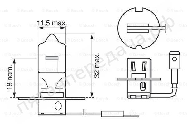 Лампа галоген Pure Light H3 12В 55Вт - 1987302031
