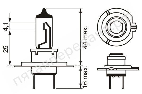 Лампа галоген Longlife Daytime H7 12В 55Вт - 1987302078
