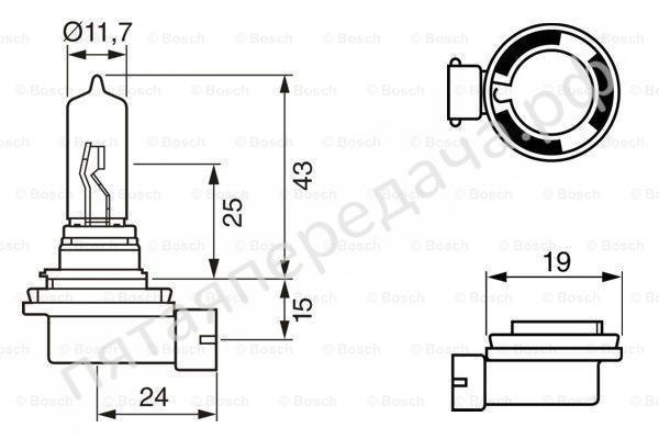 Лампа галоген Pure Light H9 12В 65Вт - 1987302082