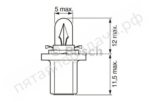 Лампа накаливания Pure Light BAX 12В 1,2Вт - 1987302219