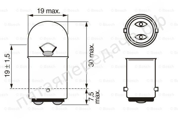 Лампа накаливания Pure Light R5W 12В 5Вт - 1987302237