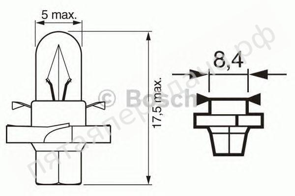 Лампа накаливания Pure Light BAX 12В 1,12Вт - 1987302243