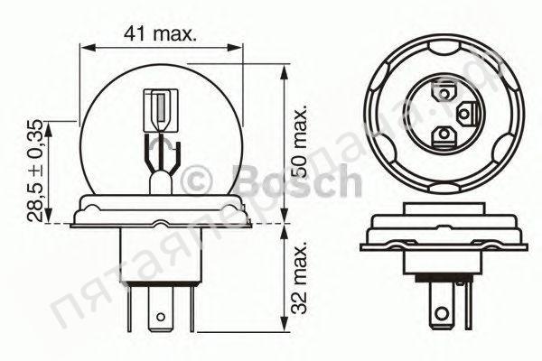 Лампа галоген Trucklight R2 24В 55/50Вт - 1987302421