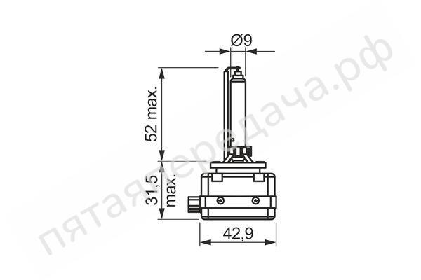 Лампа газоразрядная Xenon D1S 12В 35Вт - 1987302905
