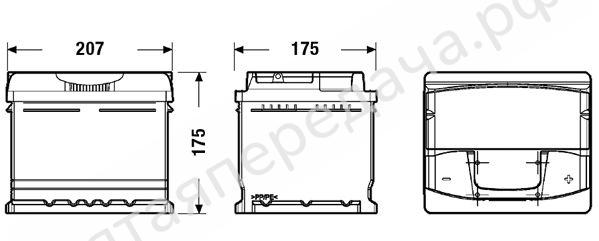 Батарея аккумуляторная, 12в 47а/ч
Futura - CA472