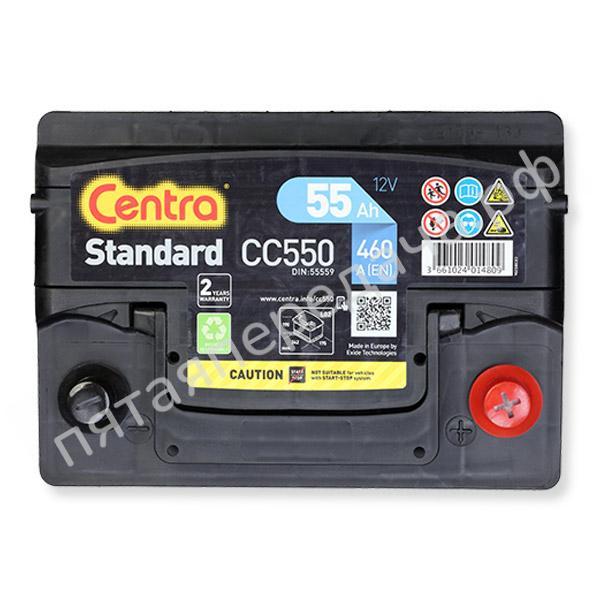 Батарея аккумуляторная, 12В 55А/ч
Standard - CC550