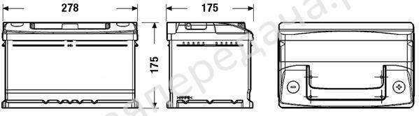 Батарея аккумуляторная, 12В 65А/ч
Standard - CC652