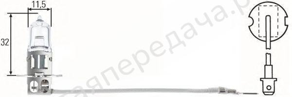 Лампа галоген H3 12В 55Вт - 8GH002090371