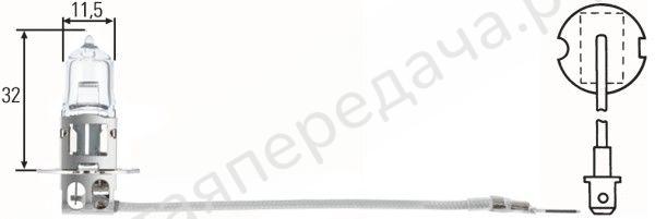 Лампа галоген H3 12В 55Вт - 8GH002090481