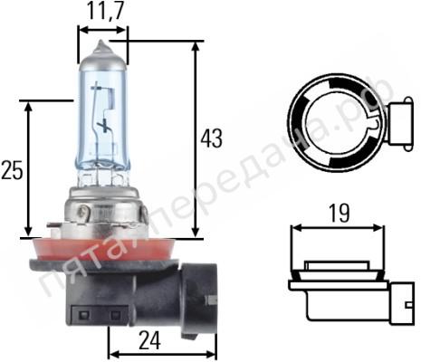 Лампа галоген H8 12В 35Вт - 8GH008356151