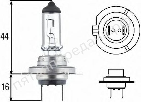 Лампа накаливания, H7 12В 55Вт, 9шт - 8GH178560493