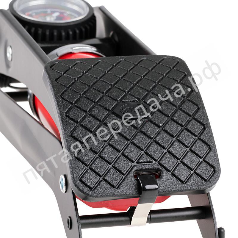 Насос ножной (1 цилиндр) манометр, 4 адаптера, Heyner Pro - 215000