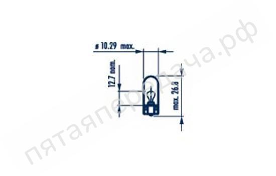 Лампа накаливания Indicator lamps with wedge base W2,2W 12В 2Вт - 17059