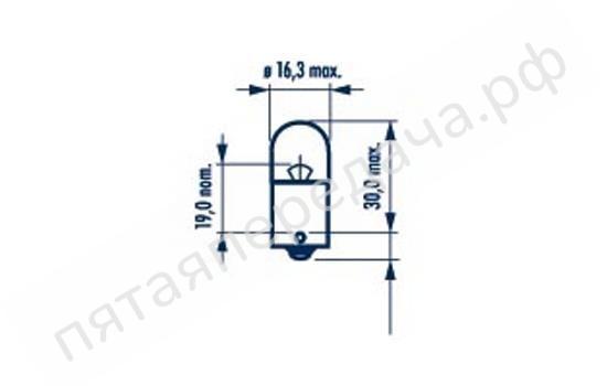 Лампа накаливания Spherical lamps R5W 12В 5Вт - 17171
