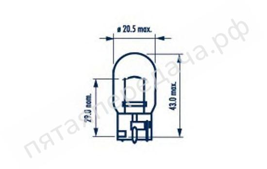 Лампа накаливания Indicator lamps with wedge base WY21W 12В 21Вт - 17629