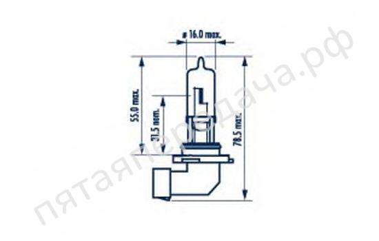 Лампа накаливания, Range Power 50+ (RP50+) Up to 50% more light, doubled lifetime HB3 12В 60Вт - 48085