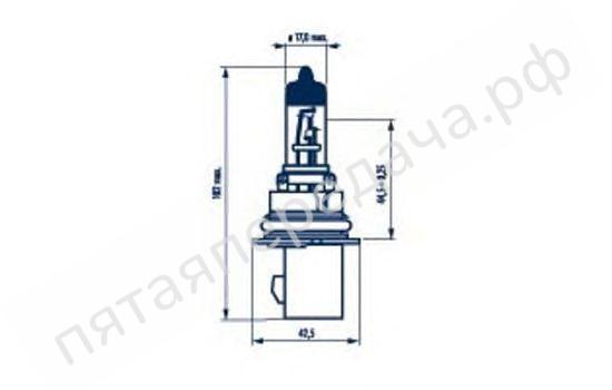 Лампа накаливания, Range Power Blue+ (RPB+) 3 700 K Stylish White HB5 12В 65/55Вт - 48629