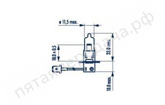 Лампа галоген Range Power Blue+ (RPB+) 3 700 K Stylish White H3 12В 55Вт - 48633