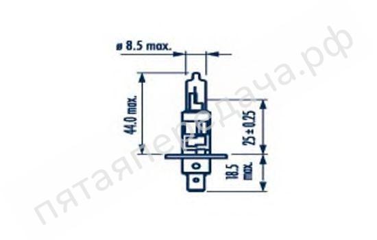 Лампа накаливания, H1 12В 55Вт - 98502