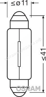 Лампа накаливания салонного освещения - 6411