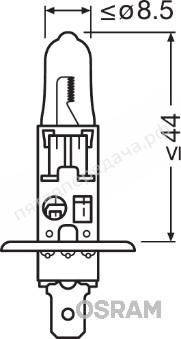 Лампа накаливания, Original Line H1 12В 55Вт, 1шт - 64150