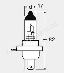 Лампа накаливания, SUPER H4 12В 60/55Вт, 1шт - 64193SUP