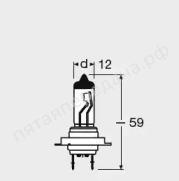 Лампа накаливания, ORIGINAL LINE H7 12В 55Вт, 1шт - 64210