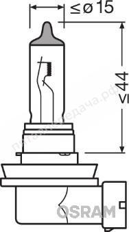 Лампа накаливания, NIGHT BREAKER UNLIMITED H11 12В 55Вт, 1шт - 64211NBU