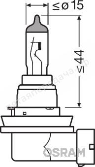 Лампа галоген Original Line H8 12В 35Вт, 1шт - 64212