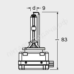 Лампа газоразрядная XENARC D3S 42В 35Вт, 1шт - 66340