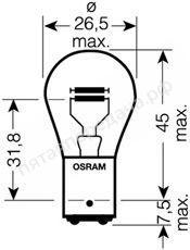 Лампа накаливания, фонарь сигнала торможения - 7538LDR