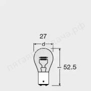 Лампа накаливания, DIADEM PR21/5W 12В 21Вт, 1шт - 7538LDR01B