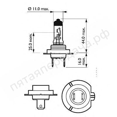 Лампа галоген Rally For race only H7 12В 80Вт - 12035RAC1