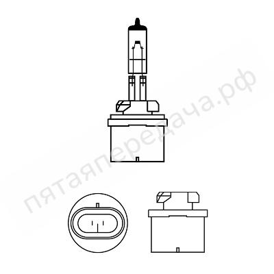 Лампа накаливания Standard H27W/1 12В 27Вт - 12059C1