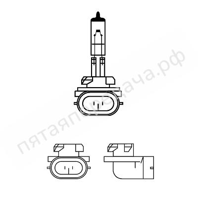 Лампа накаливания Standard H27W/2 12В 27Вт - 12060C1