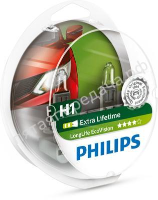 Лампа галоген LongLife Ecovision H1 12В 55Вт - 12258LLECOS2