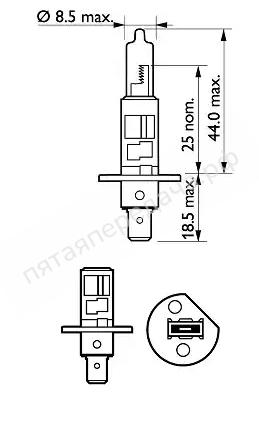 Лампа галоген Premium Plus 30 H1 12В 55Вт - 12258PRC1