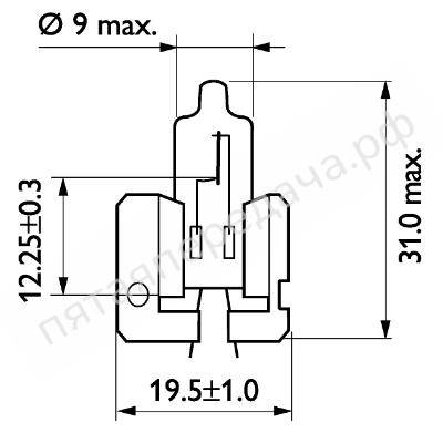 Лампа галоген Standart H2 12В 55Вт - 12311C1