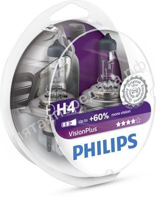 Лампа галоген VisionPlus H4 12В 60/55Вт - 12342VPS2