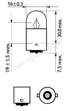 Лампа накаливания Premium R5W 12В 5Вт - 12821CP