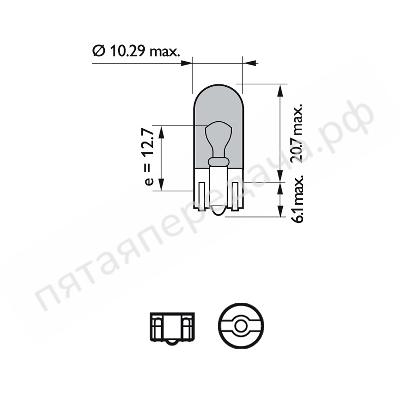 Лампа накаливания, фонарь установленный в двери - 12961NBVB2