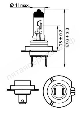 Лампа галоген VisionPlus H7 12В 55Вт - 12972VPB1