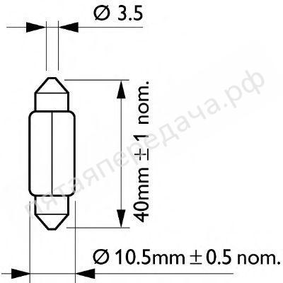 Лампа накаливания, S 24В 10Вт - 13866CP