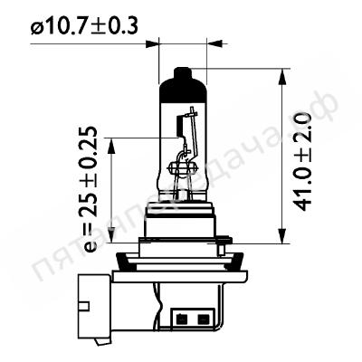 Лампа галоген H11 24В 70Вт - 24362MDC1