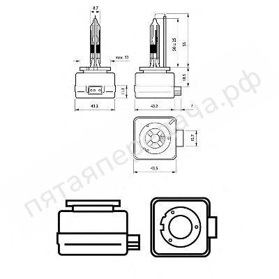 Лампа накаливания, D3R 42В 35Вт - 42306VIC1
