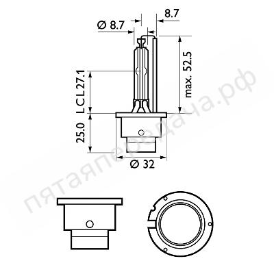 Лампа газоразрядная D2S 85В 35Вт - 85122VIS1