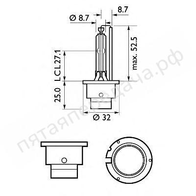 Лампа газоразрядная D2S 85В 35Вт - 85122WHVC1